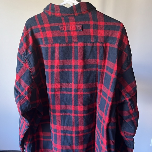 Duluth Trading Co. Navy and red flannel ShirtJac. 3XL. Worn one time - Picture 9 of 9